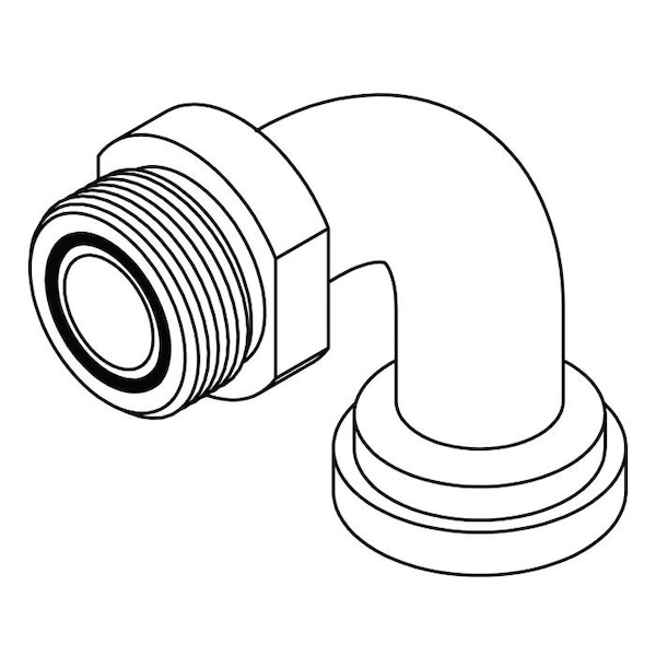 Tompkins Hydraulic Fitting, Flange20MORFS-20FL C61 90 NO BRAZE FF6890-20-20 - main